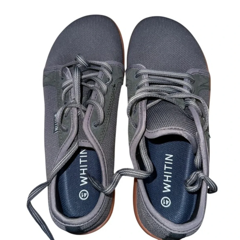 WHITIN Minimalist Barefoot Sneakers Gray Mens US 8-8.5/EU 41 Wide Pre-Owned Shoe